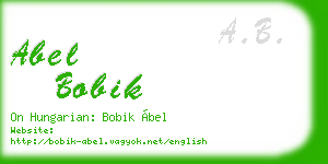 abel bobik business card