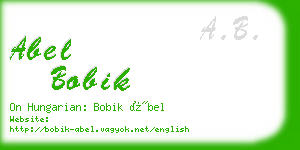 abel bobik business card